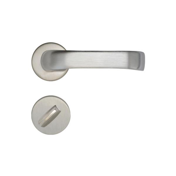 Fechadura Banheiro Imab Duna Roseta Redonda Escovada 40Mm Imagem de Fechadura Banheiro Imab Duna Roseta Redonda Escovada 40Mm
