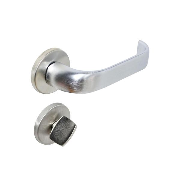 Fechadura Banheiro Imab Duna Roseta Redonda Escovada 40Mm Imagem de Fechadura Banheiro Imab Duna Roseta Redonda Escovada 40Mm