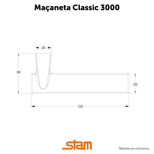 Imagem de Fechadura Banheiro Polaris 3200 Dourada MAQ55 Stam