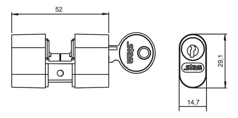 Imagem de Fechadura Bico Papagaio de Correr Stam 950 RQ1 Inox Escovado