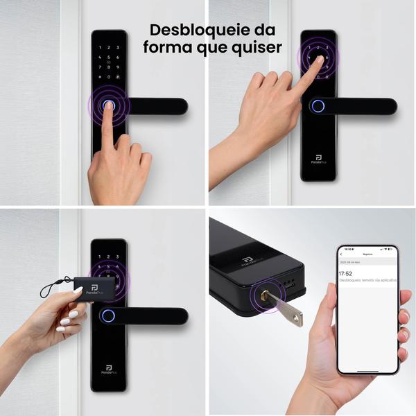 Fechadura Biométrica Eletrônica Digital Wifi Inteligente Porta