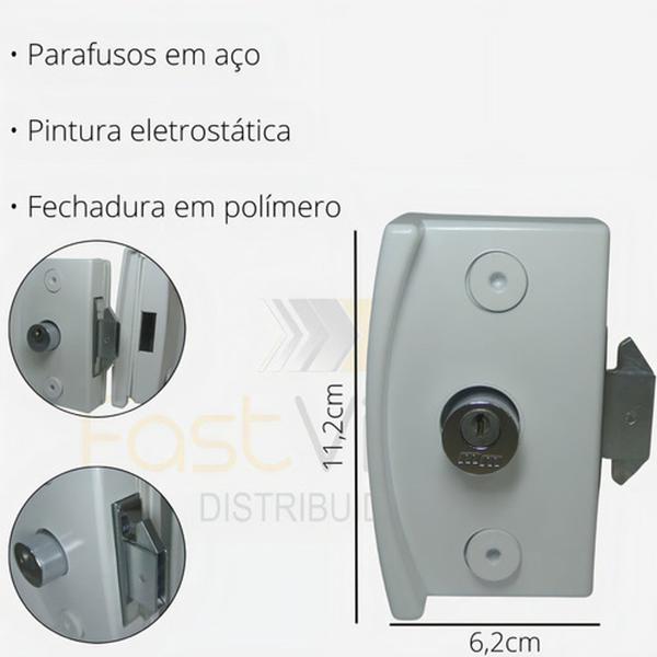 Imagem de Fechadura Blindex Porta Vidro Correr 3530 Vv Completa Preto