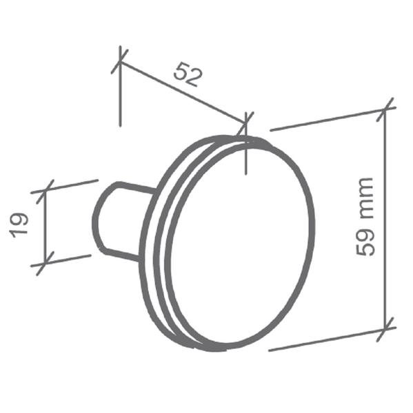 Imagem de Fechadura BOUCLE 55mm Banheiro Cromada Zamack Imab Conjunto