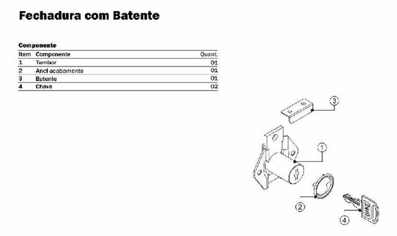 Imagem de Fechadura Com Batente D17X31Mm - Hardt