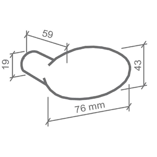 Imagem de Fechadura Cosmus Externa 55mm Cromada Zamack Imab Conjunto