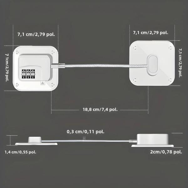 Imagem de Fechadura De Geladeira De Segurança Para Bebês Com Chaves Ou Fechaduras Codificadas Para Armários