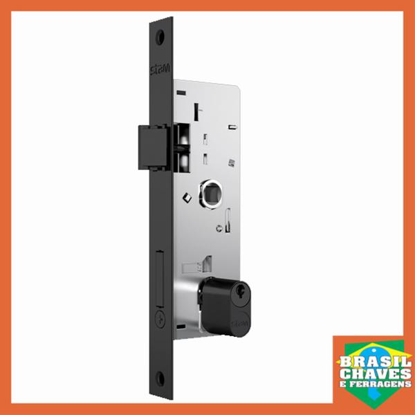 Fechadura de Perfil Externa BADEN 501 - 502 11 Preto Fosco 27mm STAM Maçaneta Alavanca Imagem de Fechadura de Perfil Externa BADEN 501 - 502 11 Preto Fosco 27mm STAM Maçaneta Alavanca
