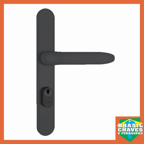 Fechadura de Perfil Externa BADEN 501 - 502 11 Preto Fosco 27mm STAM Maçaneta Alavanca Imagem de Fechadura de Perfil Externa BADEN 501 - 502 11 Preto Fosco 27mm STAM Maçaneta Alavanca