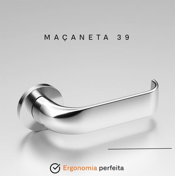 Imagem de Fechadura De Porta Banheiro 40mm 823/39 Roseta Inox