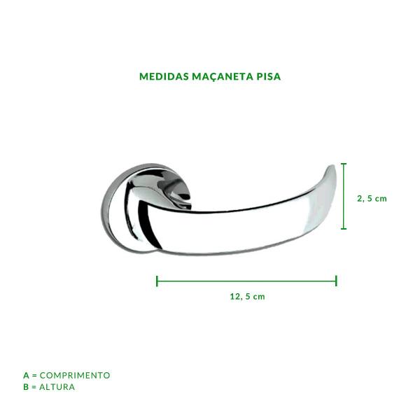 Imagem de Fechadura De Porta Banheiro Acetinada 55mm Pisa ABNT