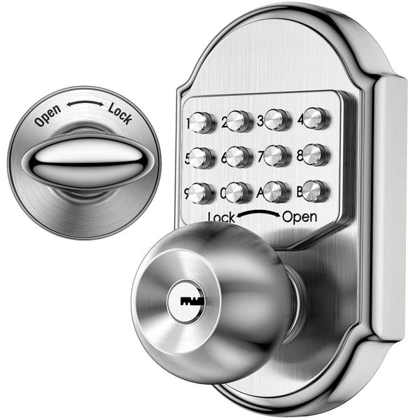 Imagem de Fechadura de porta Deadbolt Keyless Entry em aço inoxidável 304