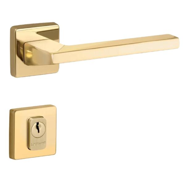 Imagem de Fechadura Design Lipe Externa 55mm Latão Polido Dourado Lockwell