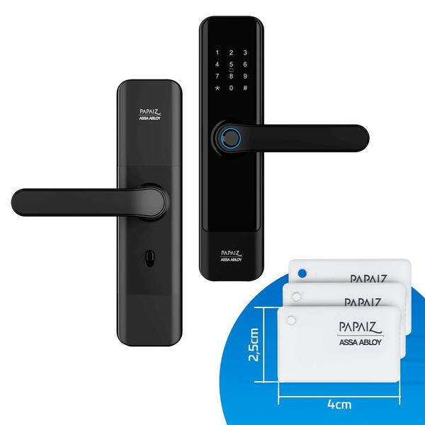 Fechadura Digital Biométrica Papaiz SL150 Embutir Touch Senha