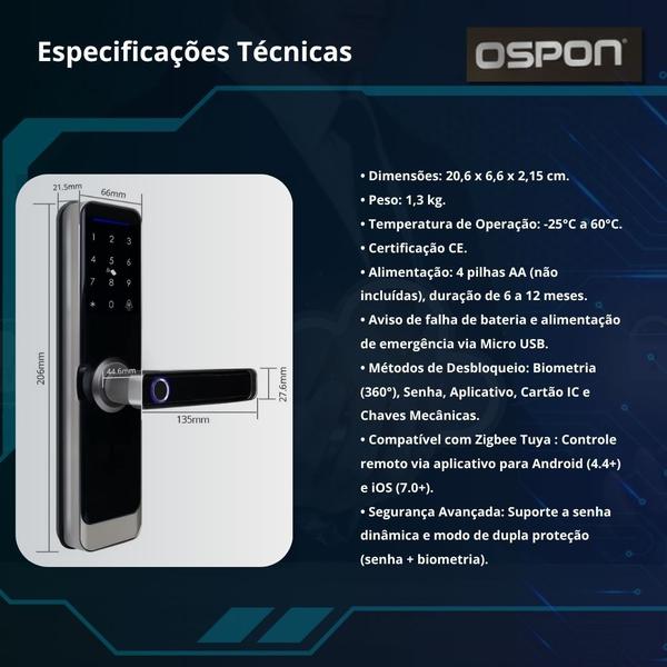 Fechadura Digital Inteligente Tuya Zigbee Smart Lock RF433 A270