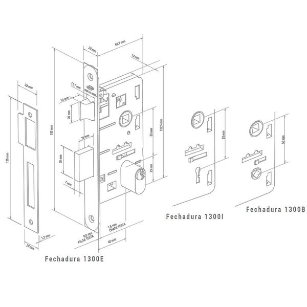 Imagem de Fechadura Duna 3 Externa 40mm Antique AQ M09J5Z R0069 EZ1300 Imab