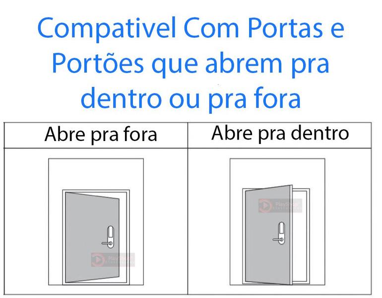 Imagem de Fechadura Eletrica Eletronica Trava Reversivel Porta Portao Social Madeira Aço Casa Chave