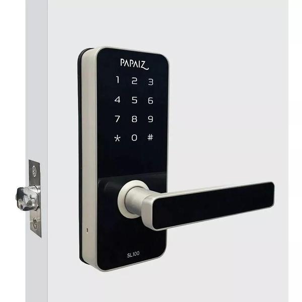 Imagem de Fechadura Eletronica Smart Embutida Lock Sl100 Prata