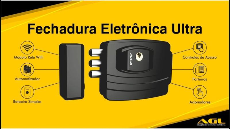 Imagem de Fechadura Eletrônica Ultra 3 pinos Agl