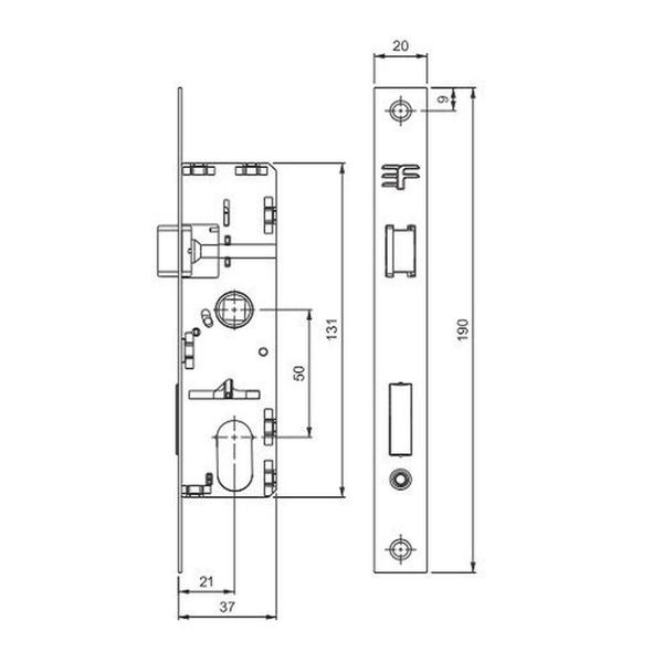 Imagem de Fechadura Externa 21Mm 522/11050