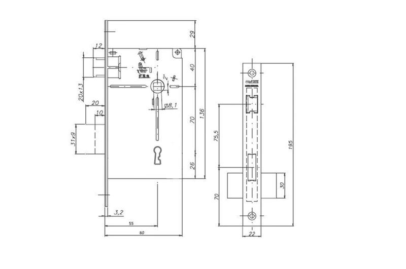 Imagem de Fechadura Externa 765 St2 55mm Roseta Inox Lixado -  Lafonte