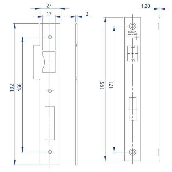 Imagem de Fechadura Externa Aço Inox MI620 ST2 R232 55mm Roseta Escovada Smile Inoxvita Papaiz