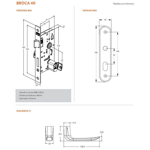 Imagem de Fechadura Externa Carpi 804/11 Espelho Antique E-Coat Stam