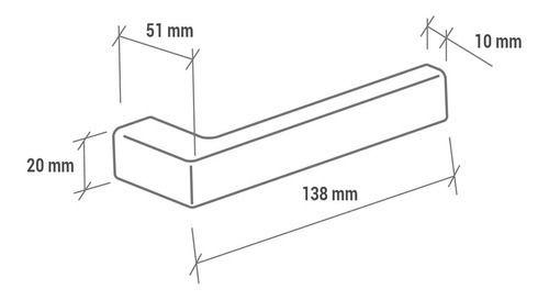 Imagem de Fechadura Externa Imab Hato 2 Quadrada Inox Escovado 55mm