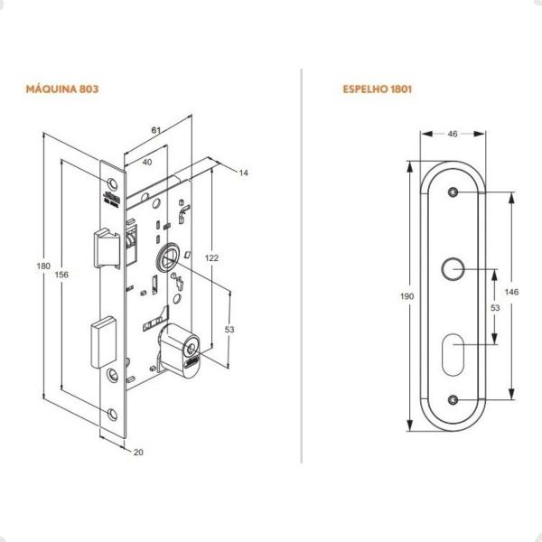 Imagem de Fechadura Externa Modelo 5 1801/21 Inox - Stam