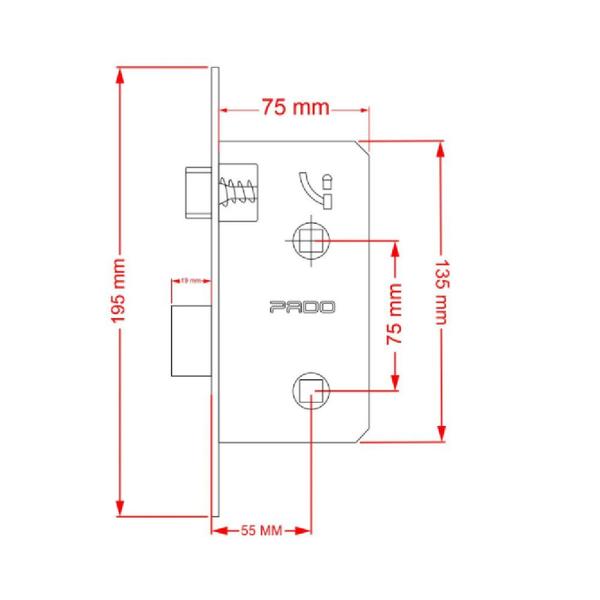 Imagem de  Fechadura externa Pado Ascot cobre Escovado 55mm