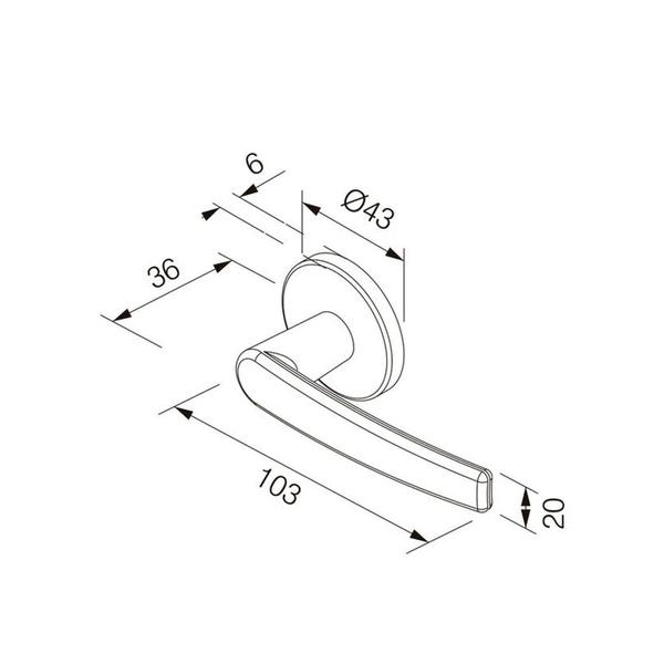 Imagem de Fechadura Externa Pado Concept Roseta Redonda Preta 40mm 401E