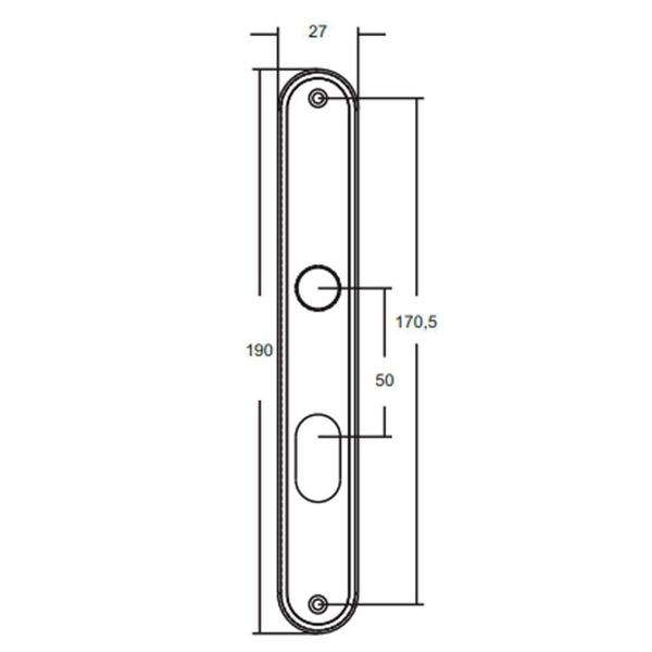 Imagem de Fechadura Externa Porta De Aluminio 601-602/03 Inox Stam