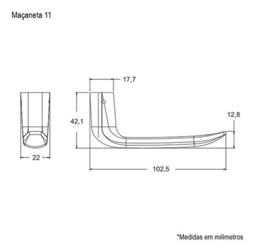 Imagem de Fechadura Externa Stam 803/35 Preto Fosco Roseta Quadrada