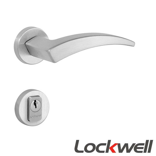 Imagem de Fechadura Flexa Lockwell Externa 55mm Roseta Escovada