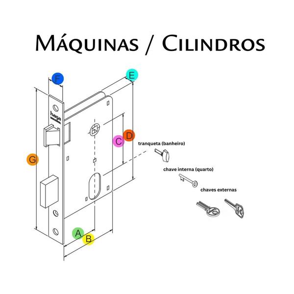 Imagem de Fechadura HAGA - Ônix - Roseta 520 - Interna - 21214B