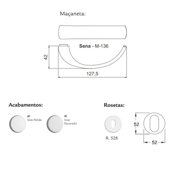 Imagem de Fechadura HAGA - Sena - Roseta 528 - Externa - 29039