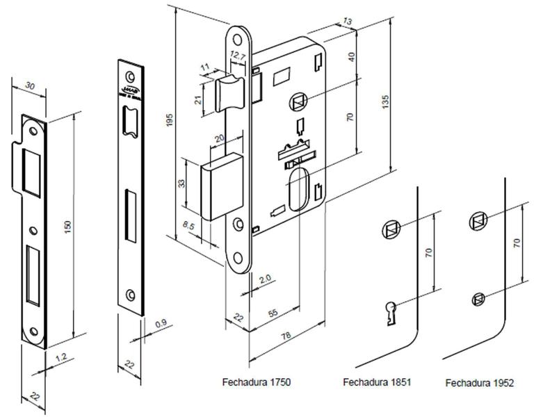 Imagem de Fechadura imab hato inox polido externa