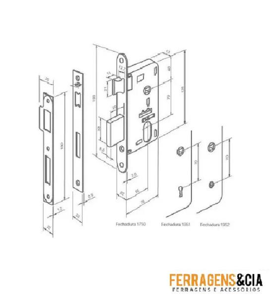 Imagem de Fechadura Imab Metro Ligth Interna Preto Fosco 55mm