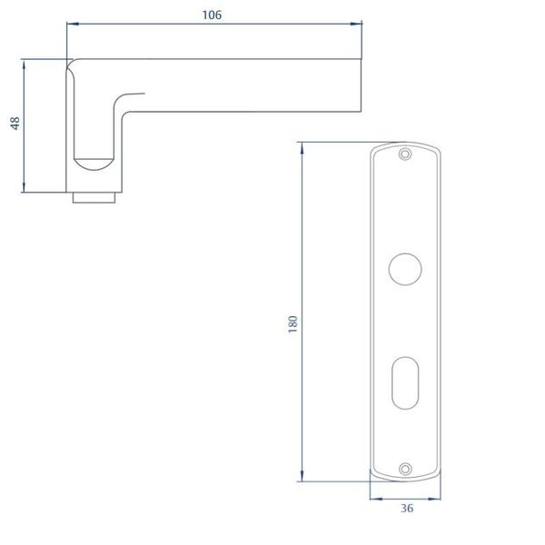 Imagem de Fechadura Inox Line Banheiro 5400 E245 MZ180 Standard 40mm Espelho Cromado Papaiz