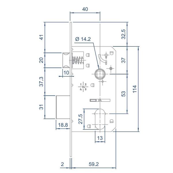 Imagem de Fechadura Inox Line Externa 3400 E240 MZ180 Standard 40mm Espelho Cromado Papaiz