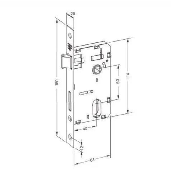 Imagem de Fechadura Interna 3F 741I/117 Roseta Quadrada Rose Gold