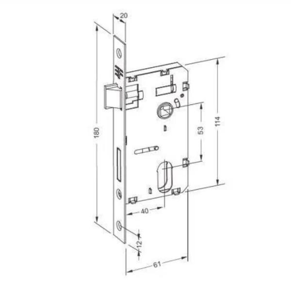 Imagem de Fechadura Interna 3F 741I/117 Roseta Quadrada Rose Gold