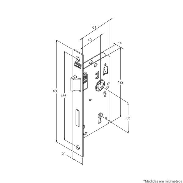 Imagem de Fechadura Interna 813/37 Roseta Redonda Inox Escovado Stam NEUTRO