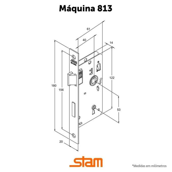 Imagem de Fechadura Interna 813/37 Roseta Redonda Preto Fosco Stam