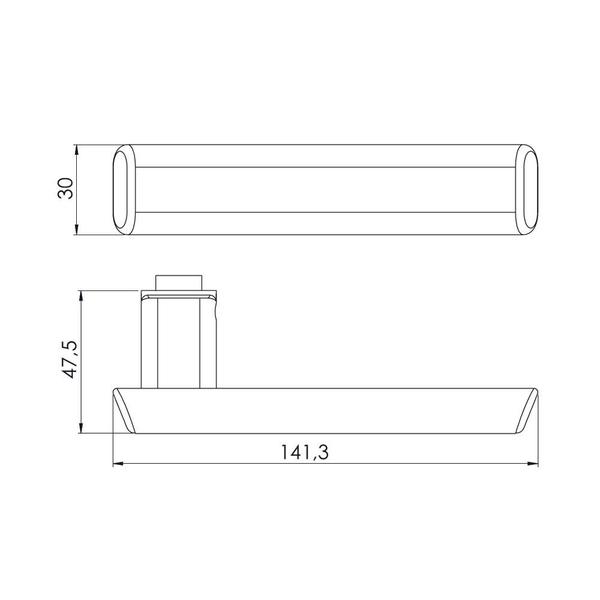 Imagem de Fechadura Interna Lafonte 702 St2 55mm Cromado Acetinado