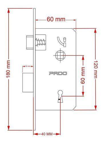 Imagem de Fechadura Interna Roseta Cromada Magnum 40mm Pado 931-80i