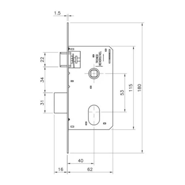 Imagem de Fechadura Interna Stilo Alavanca Cromado 40mm - Mgm