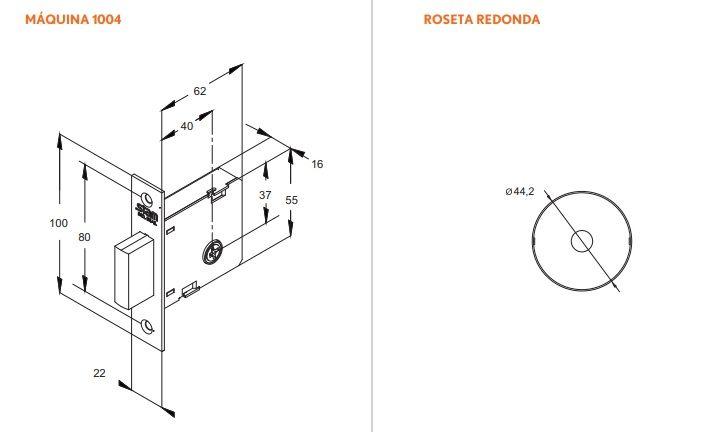 Imagem de Fechadura Kit Segurança Antique Tetra 1800/35 + Travas Stam