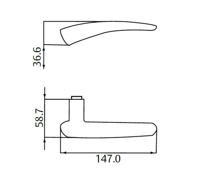 Imagem de Fechadura Lafonte 407 Externa 55mm Ros Cromado Acetinado Latão