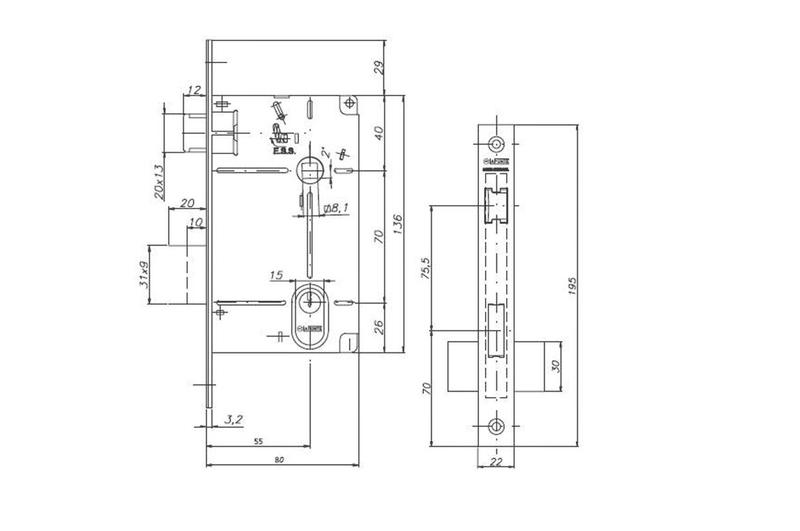 Imagem de Fechadura Lafonte 751 St2 55mm Externa Ros Cromado Acetinado