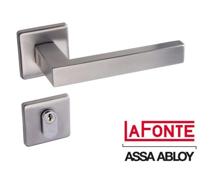 Imagem de Fechadura Lafonte Externa 455 St2 55mm Roseta Inox Lixado